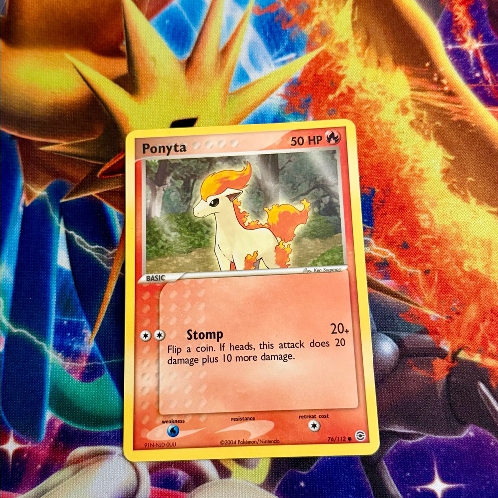 Pokemon TCG Ex FireRed & LeafGreen Ponyta 76/112 card